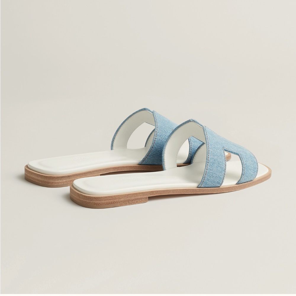 Hermes Sandal Oran Slipper Slide H Denim Light Blue - Picture 4 of 8